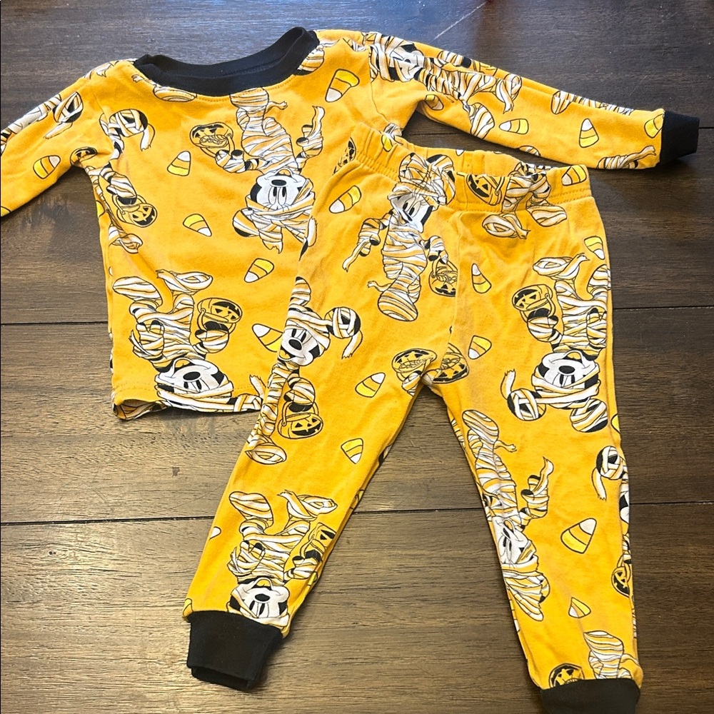 Yellow Halloween Pajama Set